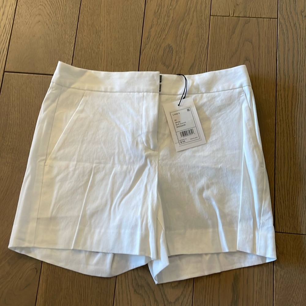 Theory white linen shorts size 00 NWT